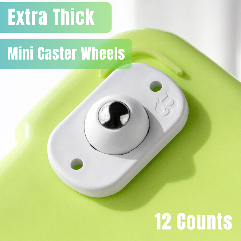 Self Adhesive Caster Wheels - 12 counts
