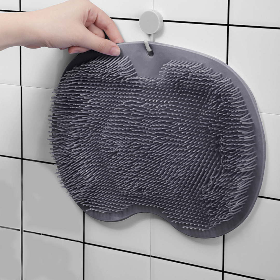 Silicone Shower Foot & Back Scrubber Mat with Suction