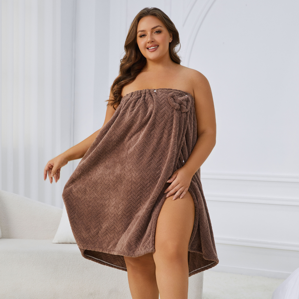 Plus Size Cozy Bathrobe