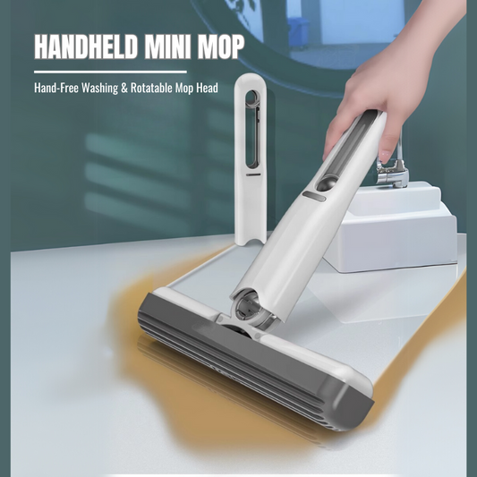 Rotatable Handheld Mini Sponge Mop, Hand-Free Washing