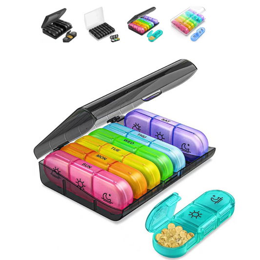 One-Slide Open Portable Travel Pill Organizer