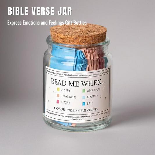 Religious Bible Verse Glass Jar Decoration