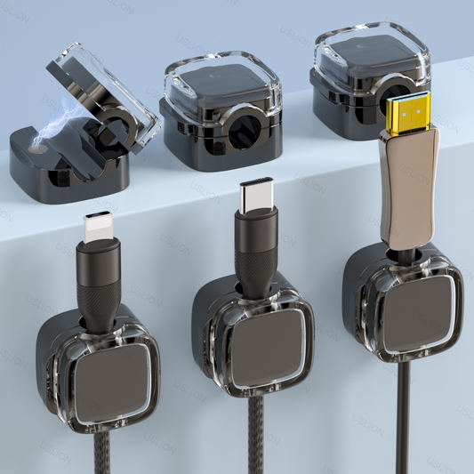 Wall/Desk Mounted Cable Management Holder - 6 Counts set