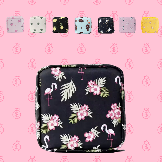 Pattern Sanitary Napkin Zipper Storage Bag
