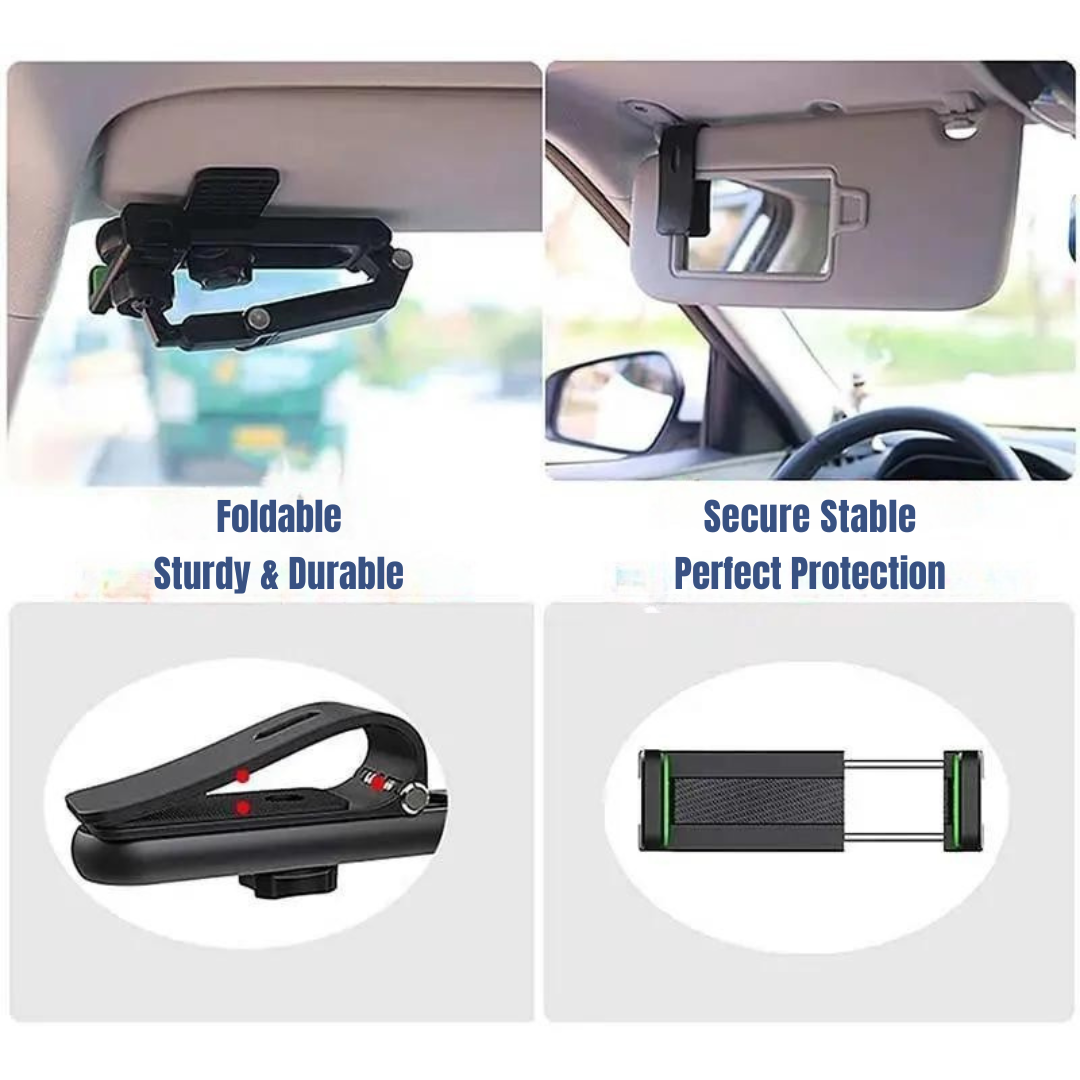 360° Retractable Sun Visor Car  Phone Holder