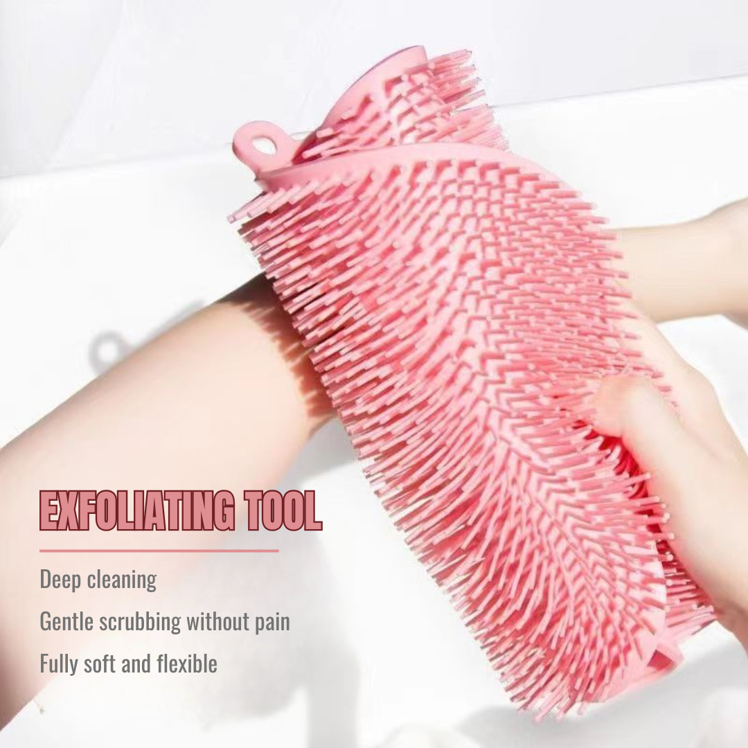 Silicone Shower Foot & Back Scrubber Mat with Suction