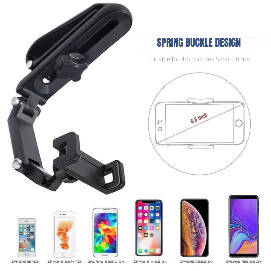 360° Retractable Sun Visor Car  Phone Holder