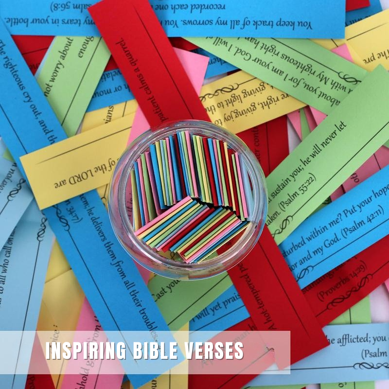 Religious Bible Verse Glass Jar Decoration