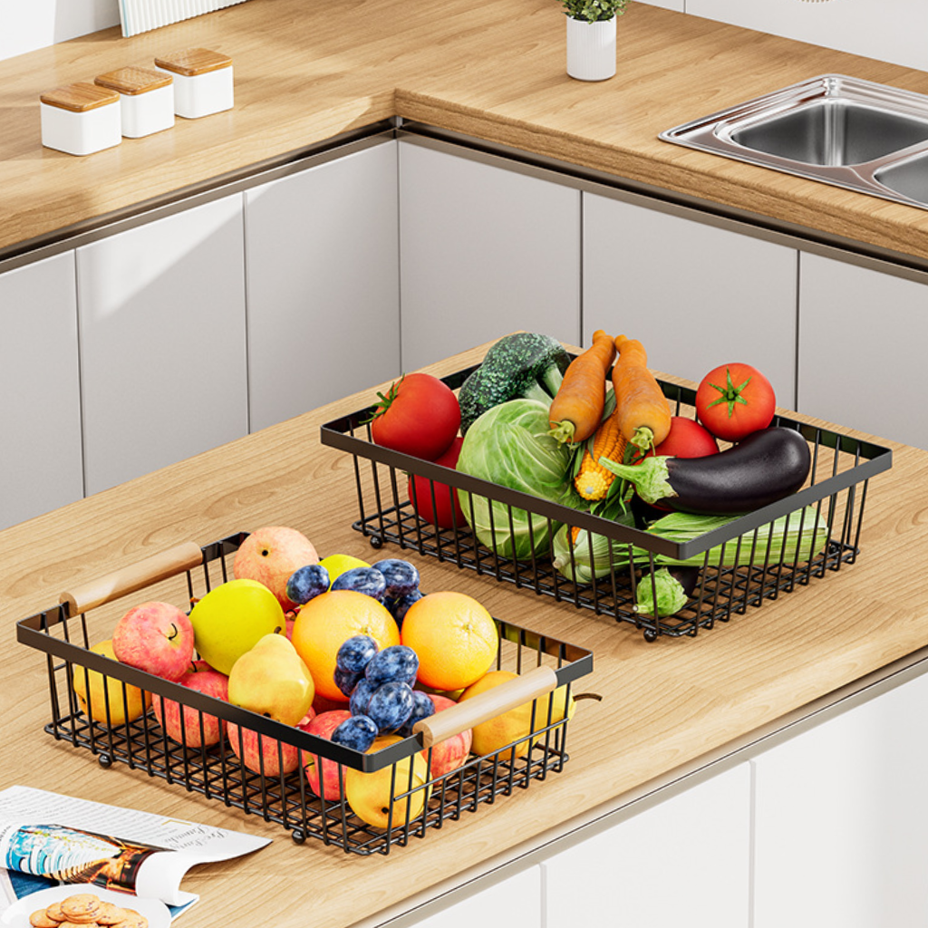 2-layer Detachable Metal Organizer Basket