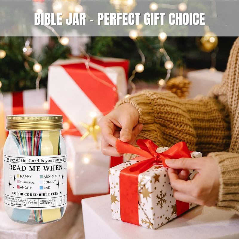 Religious Bible Verse Glass Jar Decoration