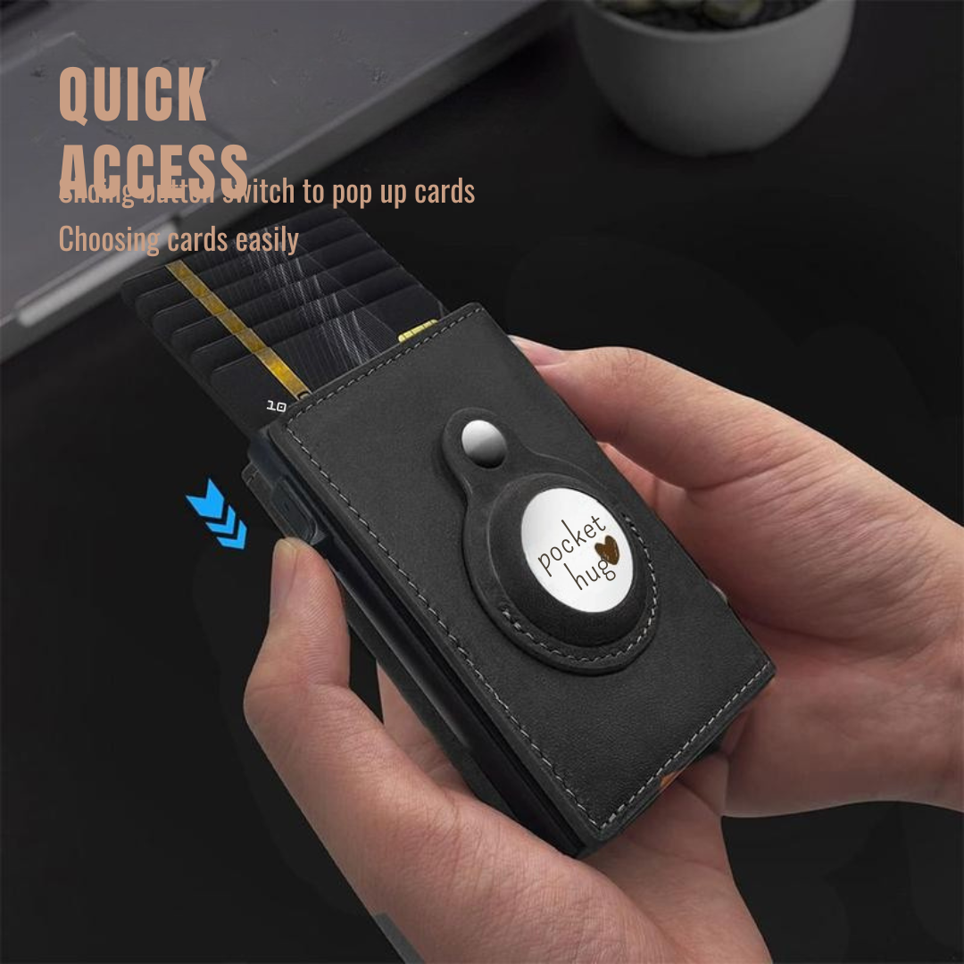 Carbon Fibre Slim Wallet with ID Window & AirTag Slot