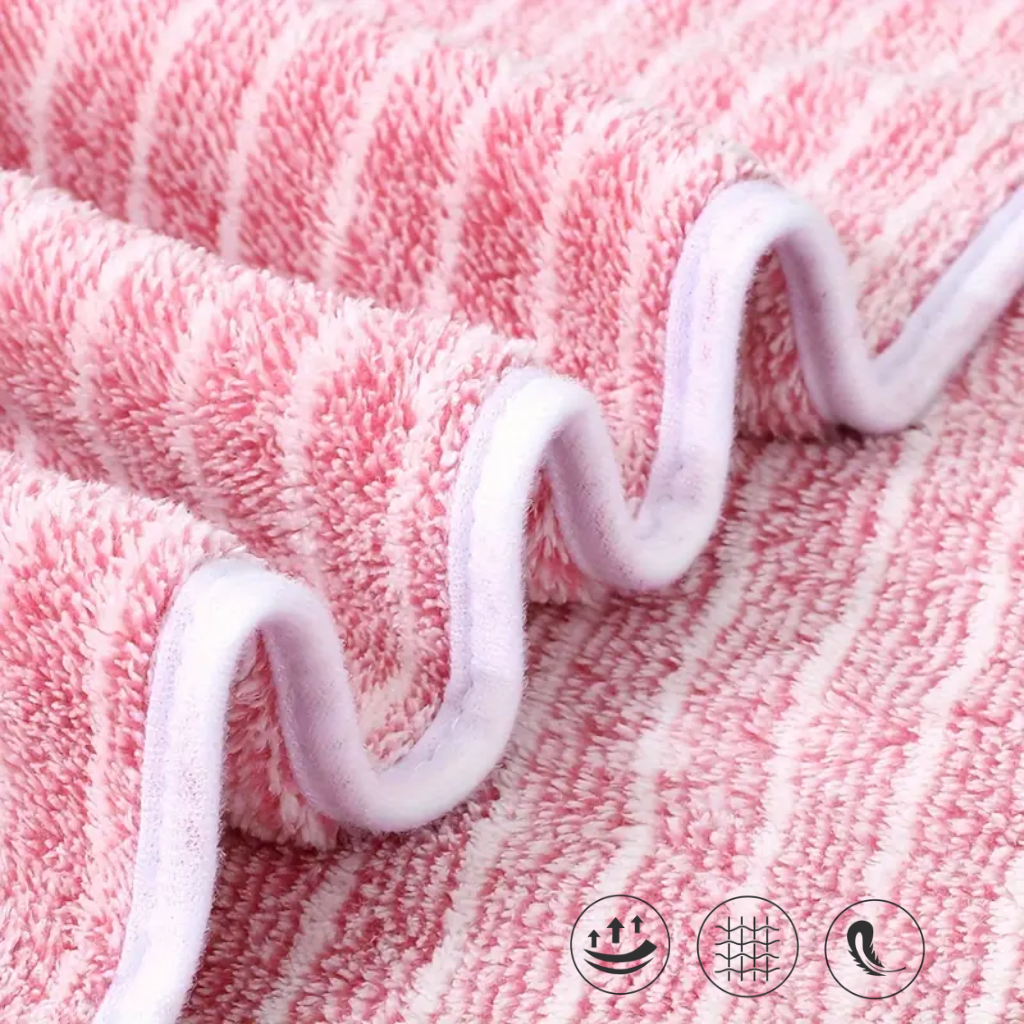 8 pcs Striped Pattern Bath Towel Set