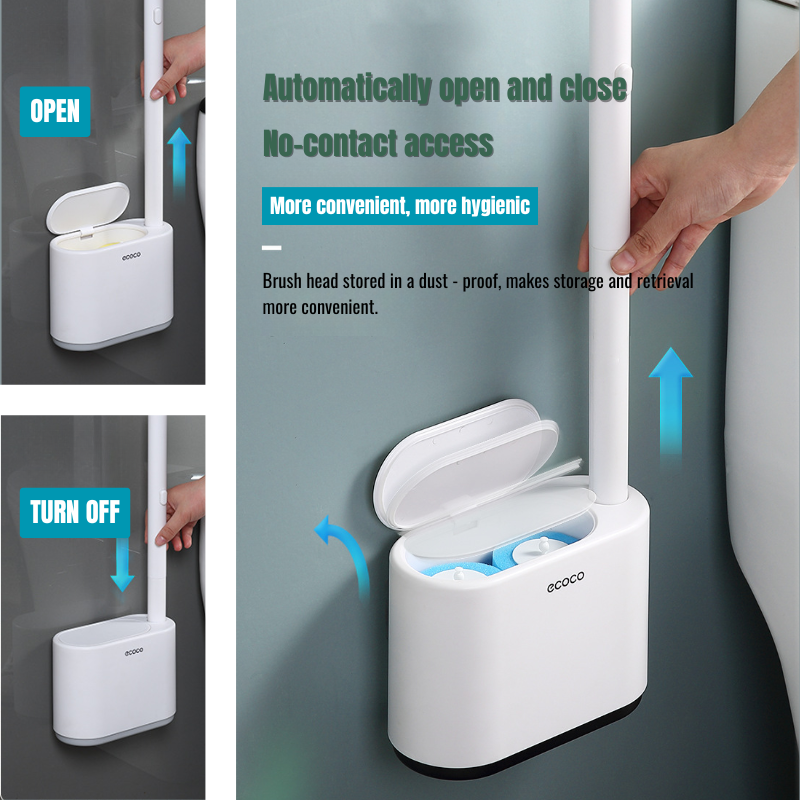 Wall Mounted Disposable Toilet Brush Set