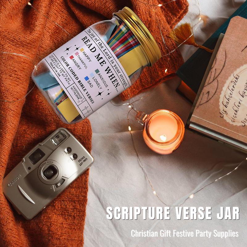 Religious Bible Verse Glass Jar Decoration