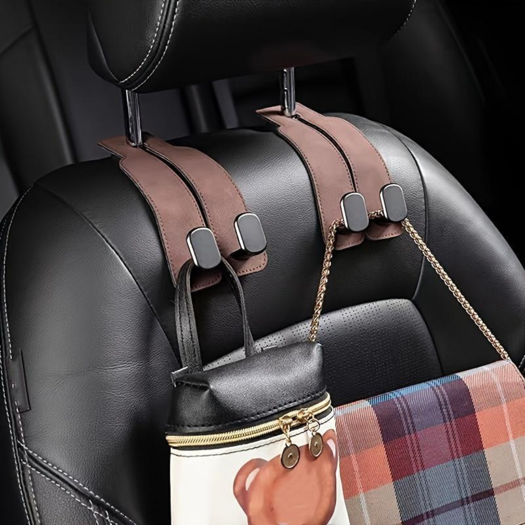 Leather Car Seat Back Organizer Hook