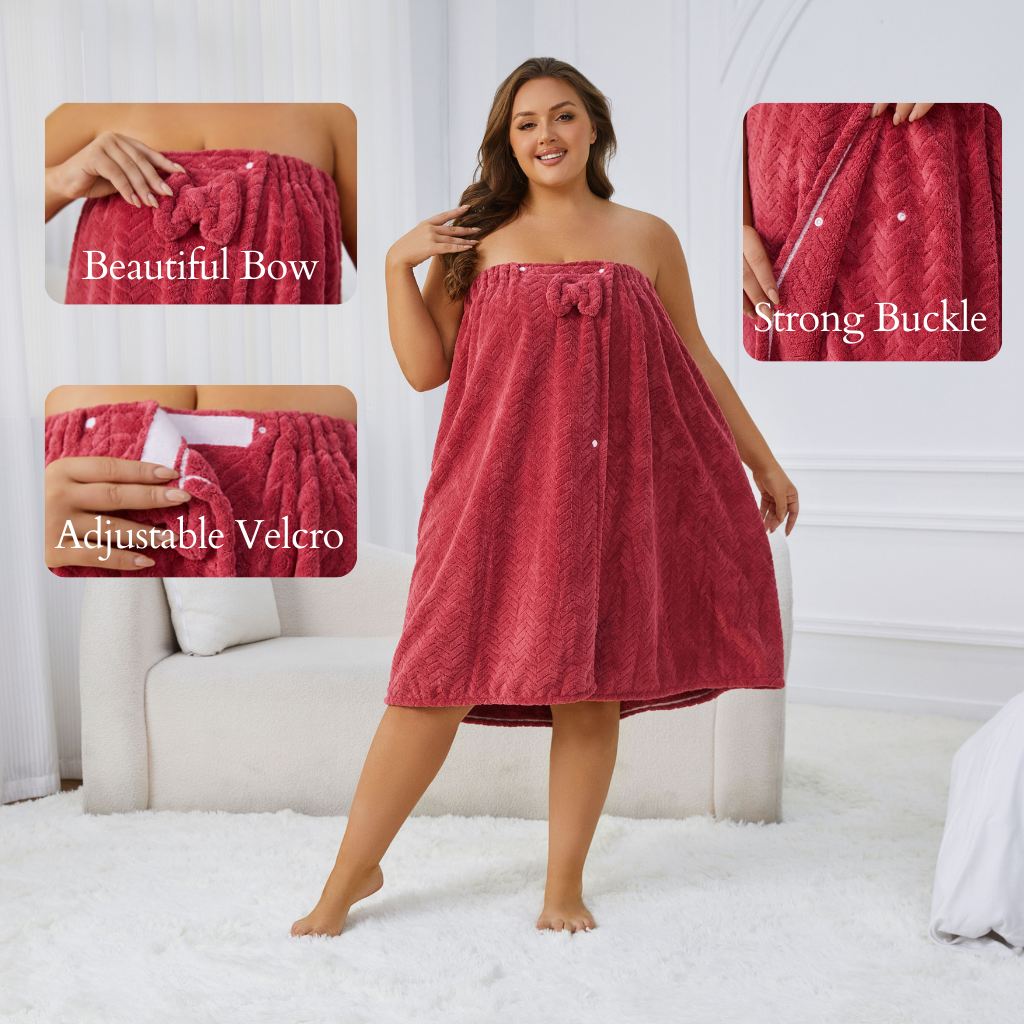 Plus Size Cozy Bathrobe