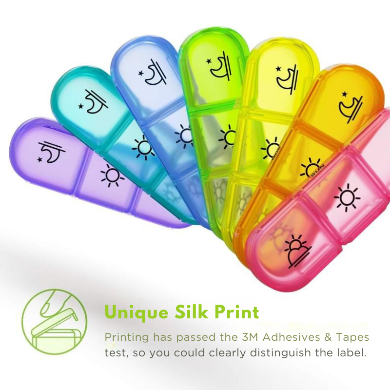 One-Slide Open Portable Travel Pill Organizer