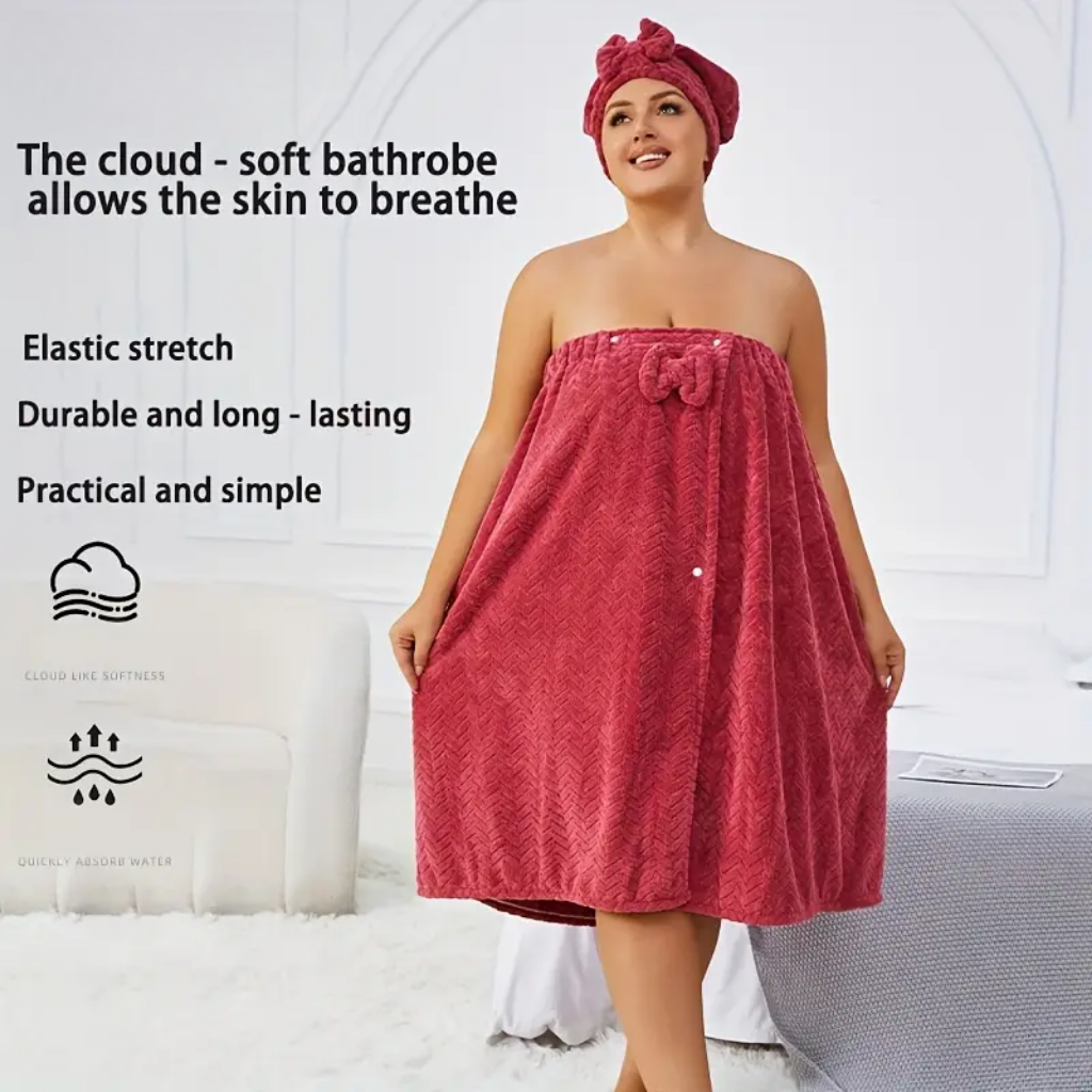 Plus Size Cozy Bathrobe