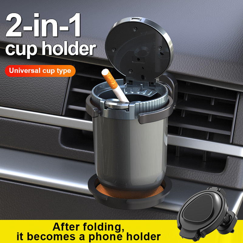 2-in-1 Magnetic Car Phone & Cup Holder