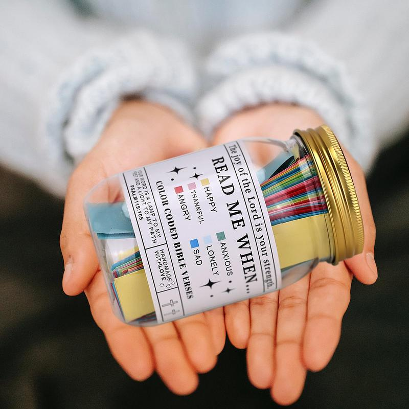 Religious Bible Verse Glass Jar Decoration