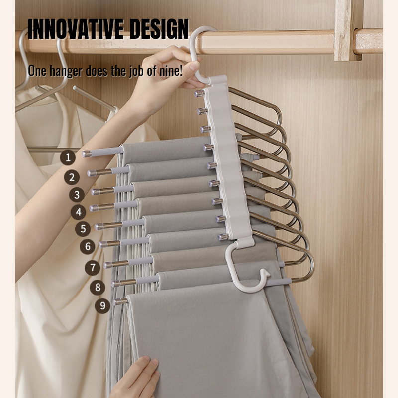 9 Layers Space Saving Pants/Clothes Hangers