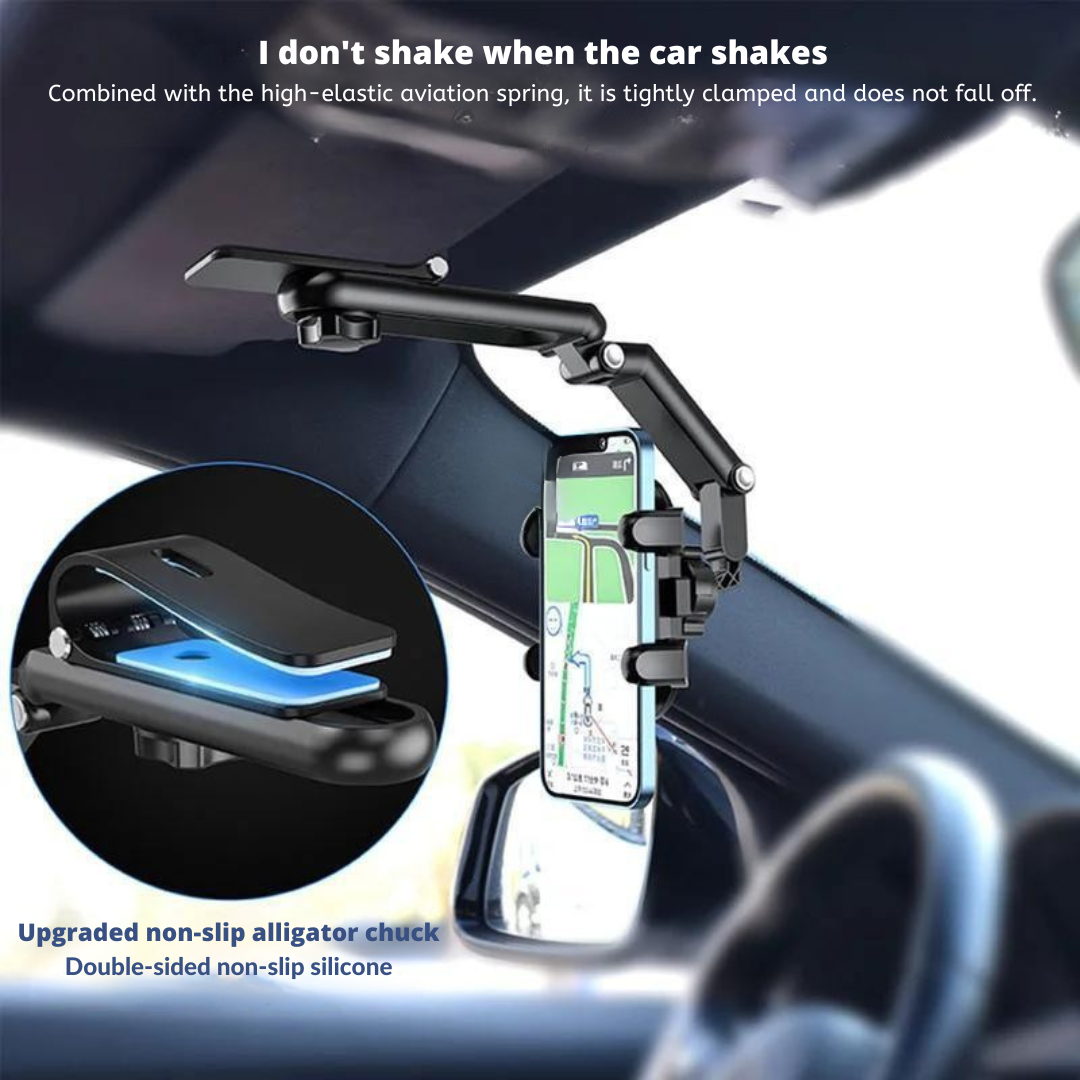 360° Retractable Sun Visor Car  Phone Holder