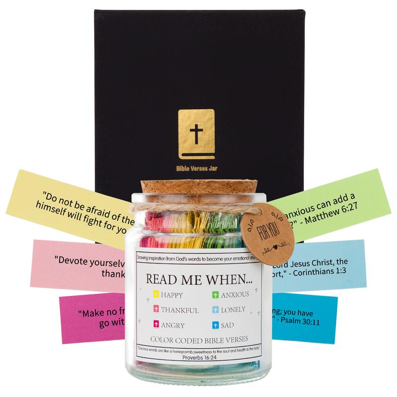 Religious Bible Verse Glass Jar Decoration