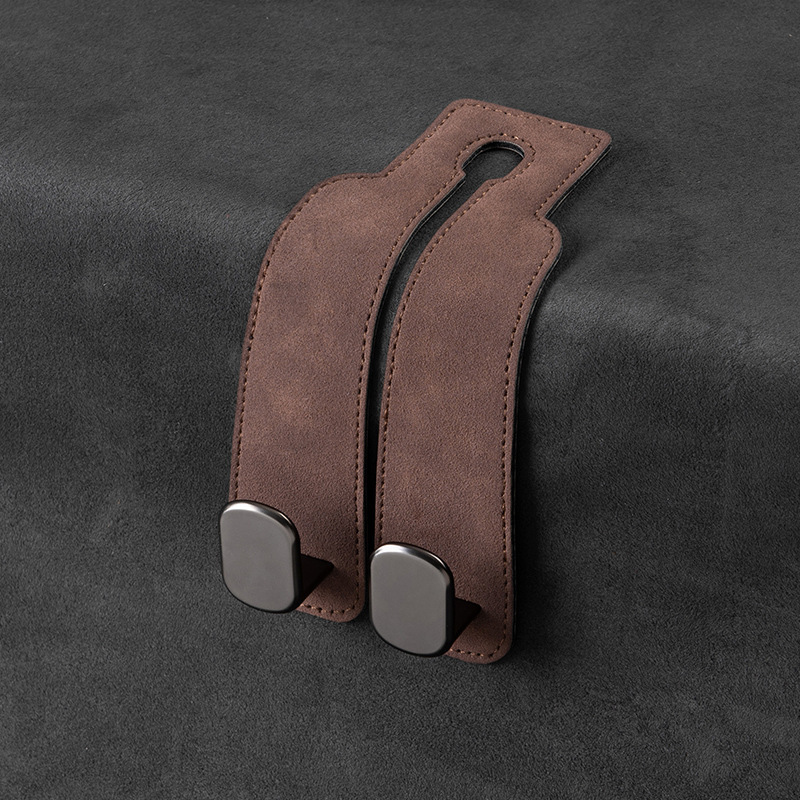 Leather Car Seat Back Organizer Hook