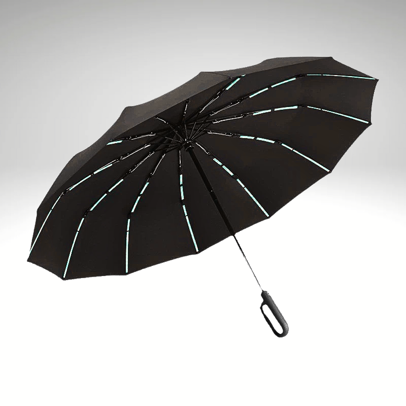 60-Rib Double Layer Reinforced Foldable Automatic Umbrella