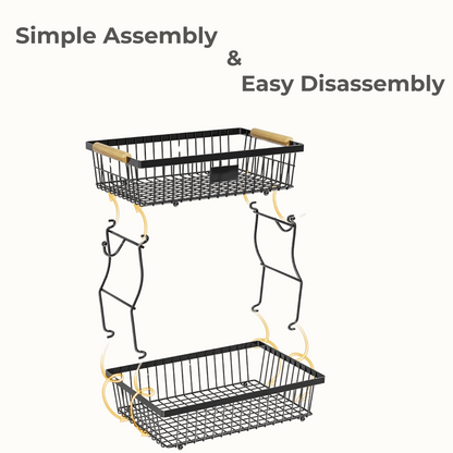 2-layer Detachable Metal Organizer Basket