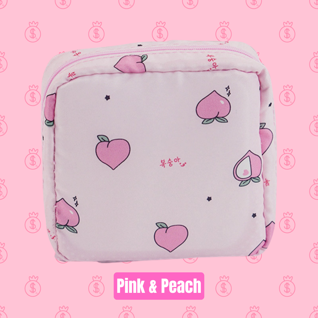 Pattern Sanitary Napkin Zipper Storage Bag