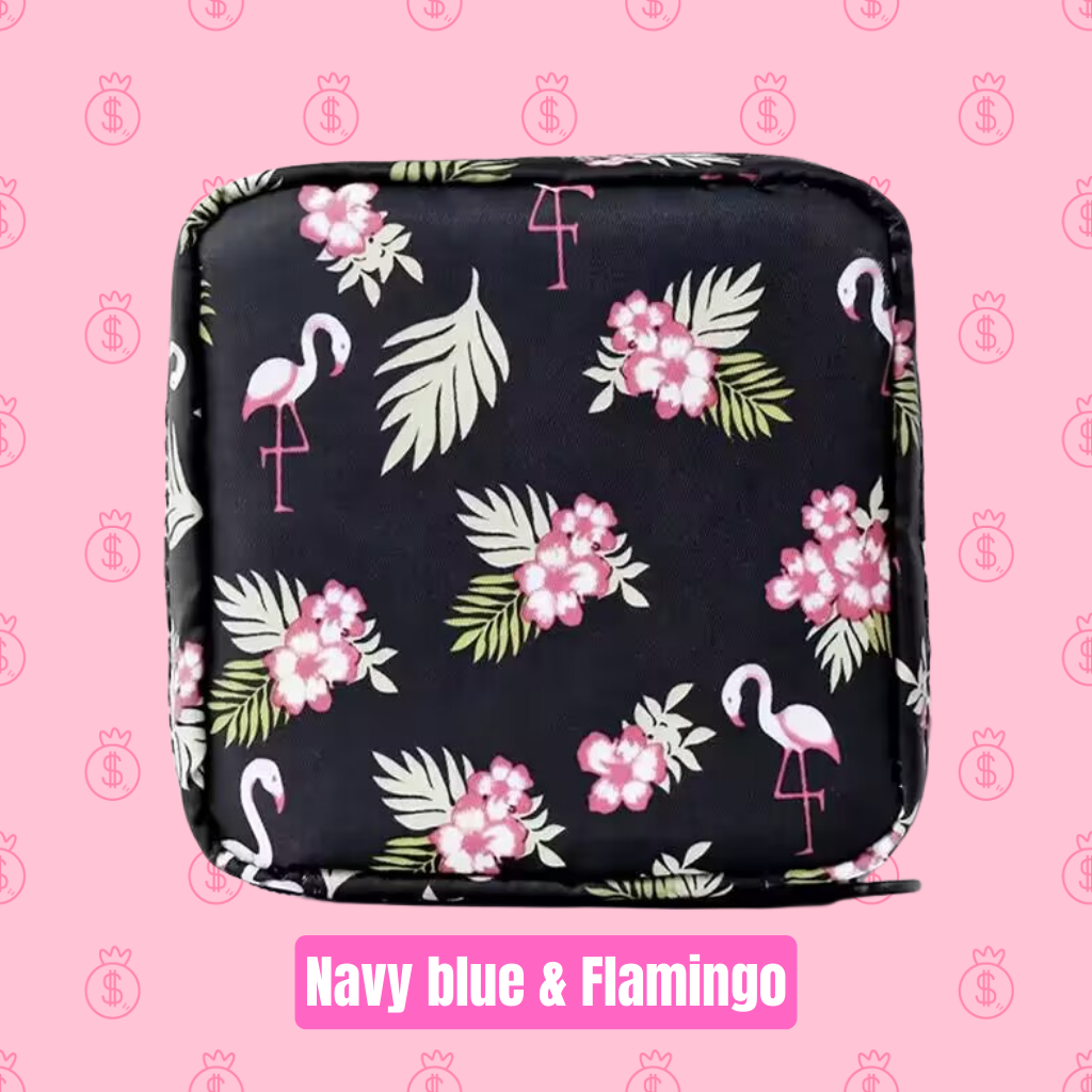 Pattern Sanitary Napkin Zipper Storage Bag