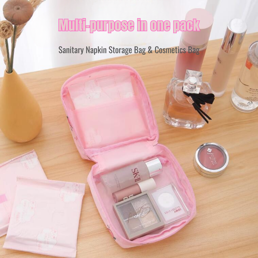 Pattern Sanitary Napkin Zipper Storage Bag