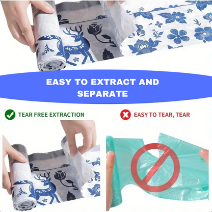 Tear Free Draw String Garbage Bag - 60 Counts