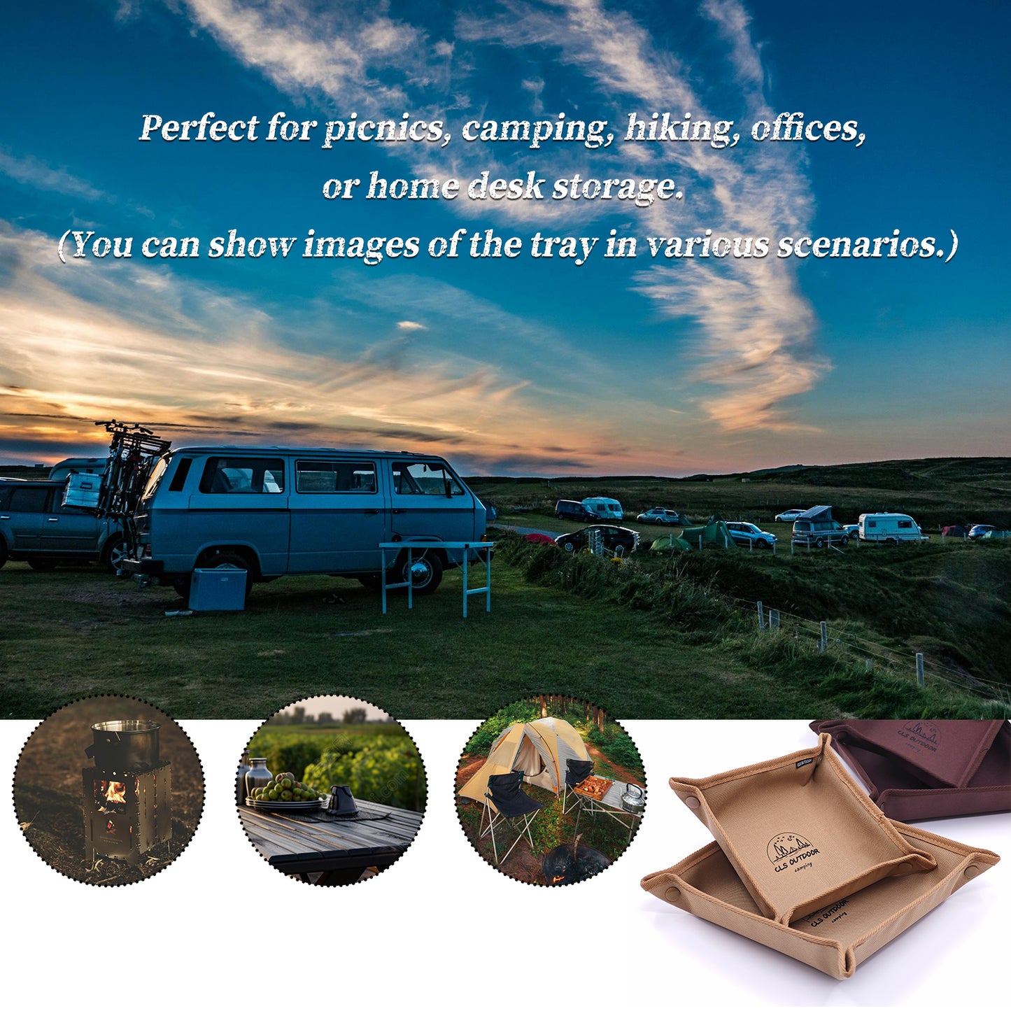 Easy Fold Camping Tray
