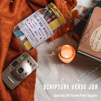Religious Bible Verse Glass Jar Decoration