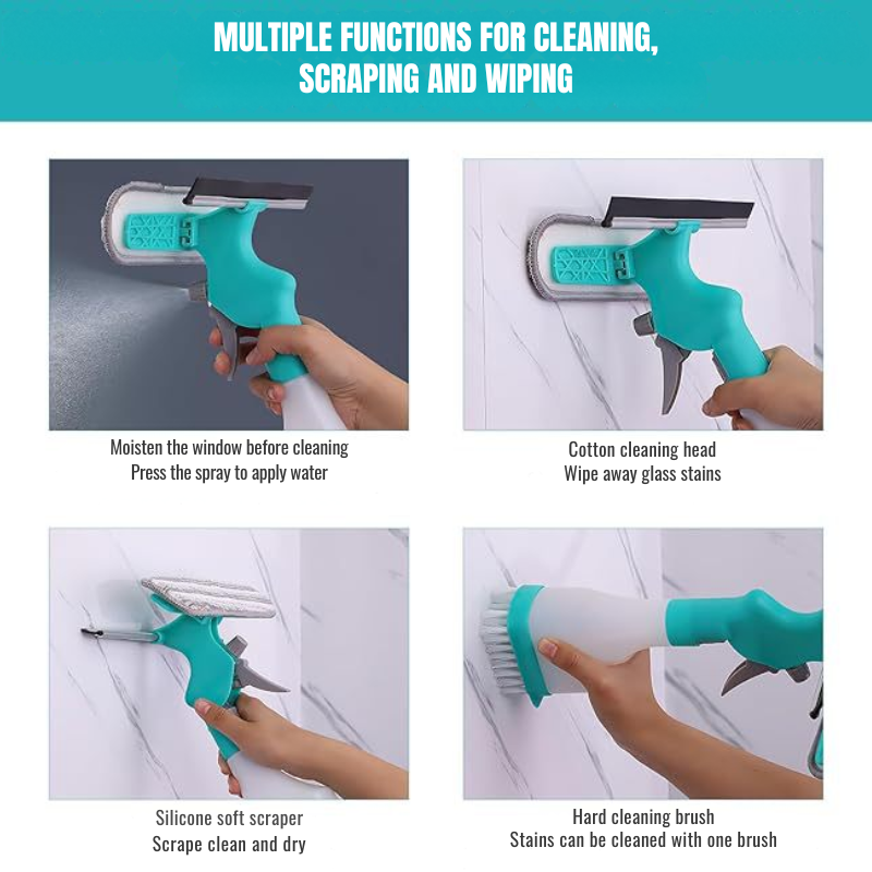 4 in 1 Glass Cleaner Set