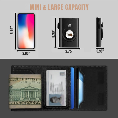 Carbon Fibre Slim Wallet with ID Window & AirTag Slot