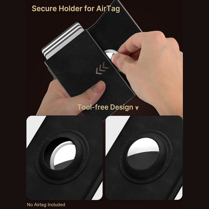 Carbon Fibre Slim Wallet with ID Window & AirTag Slot