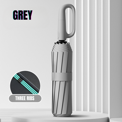 60-Rib Double Layer Reinforced Foldable Automatic Umbrella