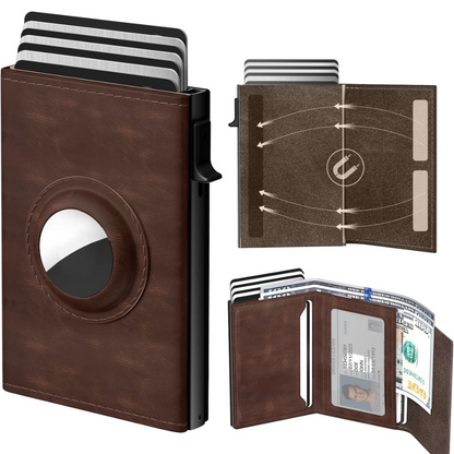 Carbon Fibre Slim Wallet with ID Window & AirTag Slot